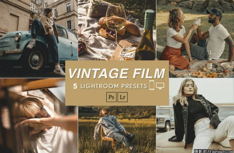 复古电影胶片人像后期调色LR预设手机滤镜 Vintage Film Presets