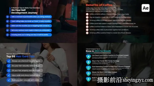 AE模版-列表信息文字打勾动画模板- Check List Pack