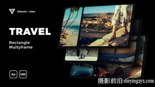 AE模版-旅游视频分屏展示动画模板- Travel Adventure Rectangle