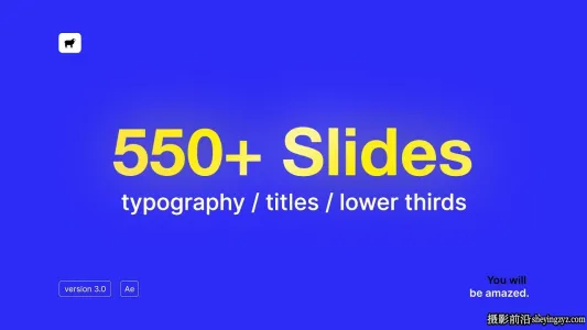 AE脚本-550个字幕条标题排版动画 AtomX-Just Typography Pack V3
