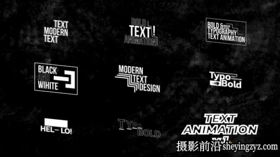 PR标题-现代文本动画动态标题展示模版 VH-53890272