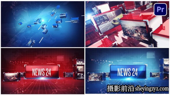 PR模板-新闻广播栏目包装开场片头模版 VH-53747535