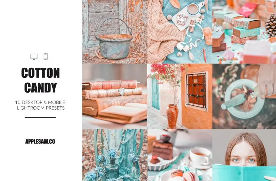 棉花糖明粉彩明亮LR预设+手机滤镜 Cotton Candy Lightroom Presets