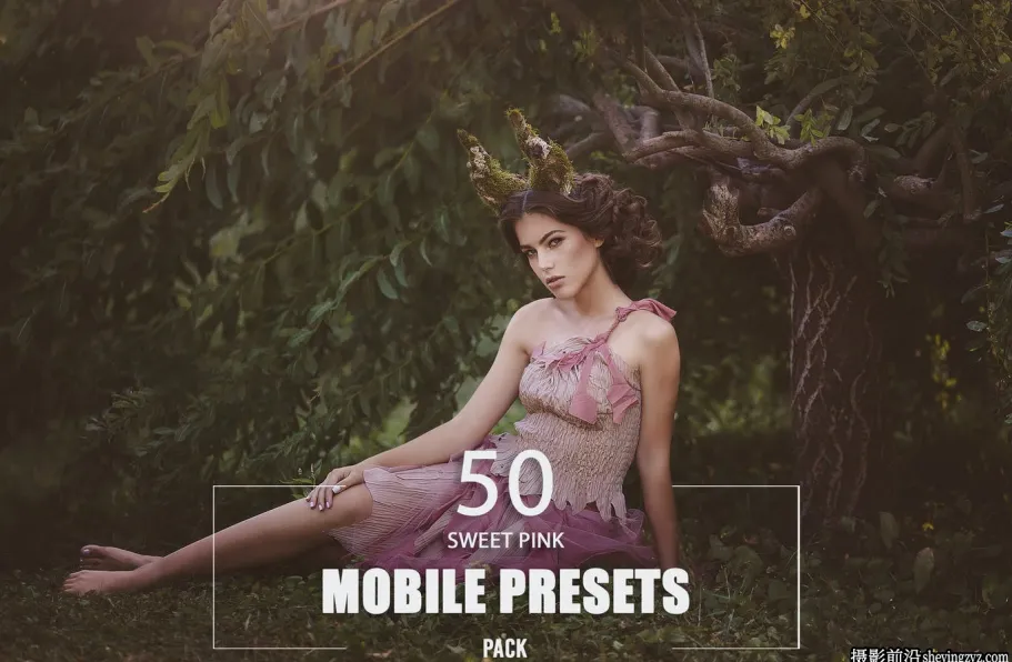 梦幻粉彩人像调色LR预设手机调色滤镜 Sweet Pink Mobile Presets