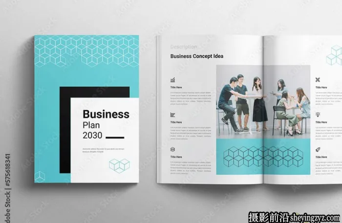 商业计划书演示排版InDesign模板