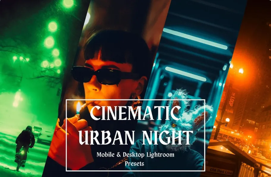 10个城市夜景电影风光LR预设 Cinematic Urban Night Presets