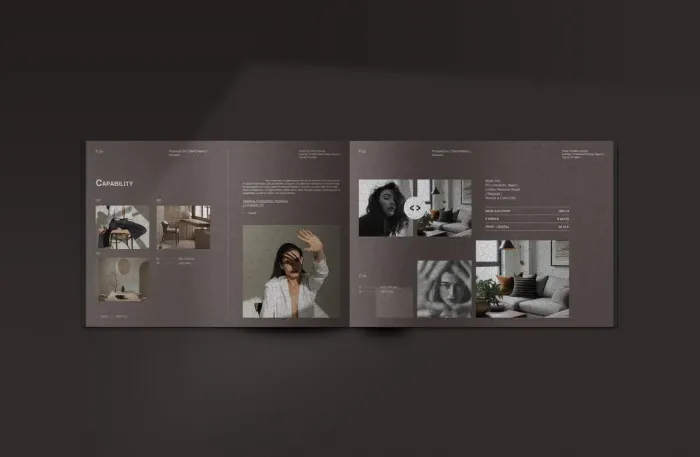 极简美学产品设计作品集排版布局InDesign模板