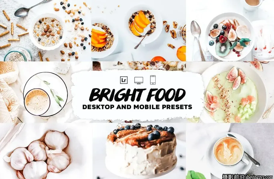 明亮通透美食胶片调色LR预设/手机预设 Food Lightroom Presets