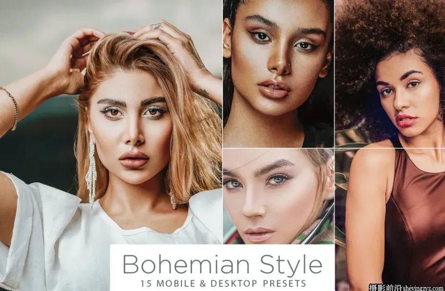 波西米亚风格时尚人像调色LR预设手机滤镜 Bohemian Style Presets