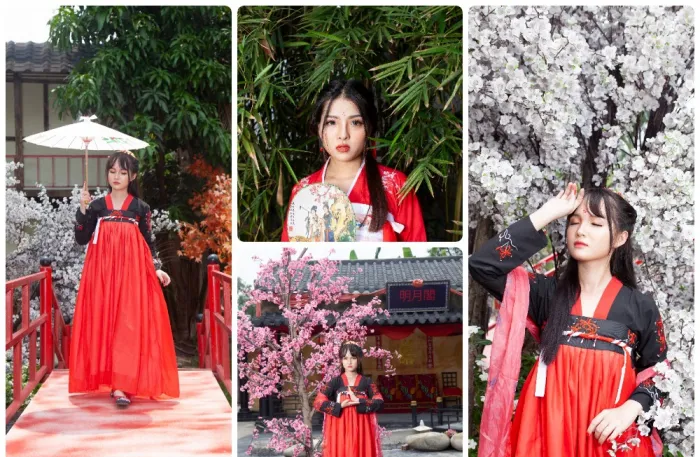 古风美女人像摄影后期修图古装练习RAW原图素材14张