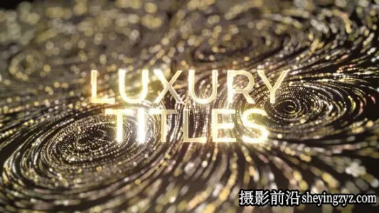 AE标题模板-金色粒子标题文字片头模版- Modern Luxury Waves