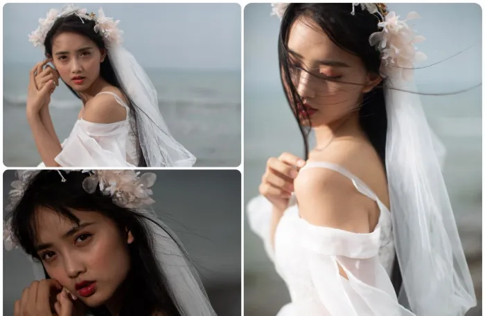 海边婚纱人像摄影佳能未修RAW原图，修图练习RAW素材