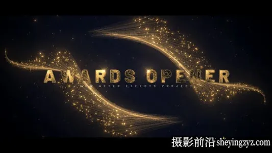 AE模板-粒子颁奖文字片头模板 Awards Opener