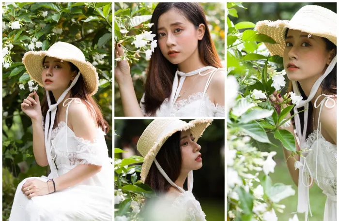栀子花美女人像摄影RAW格式原图,修图练习RAW素材